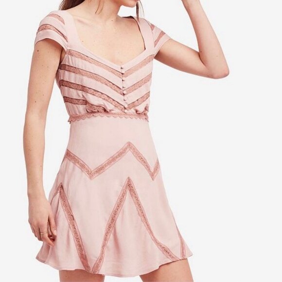 Free People Elle Mini Dress Toasted Mink Size 0 - Picture 4 of 11